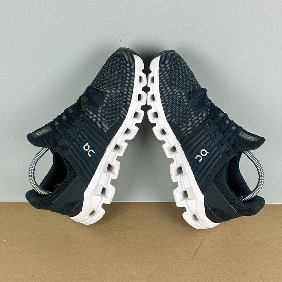 On Cloudswift Athletic Running Shoes Womens 6.5 Black White Low Top Lace Up - Picture 6 of 10